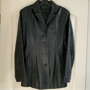 Identify Black Leather Blazer